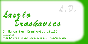 laszlo draskovics business card