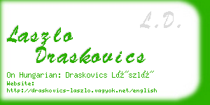 laszlo draskovics business card